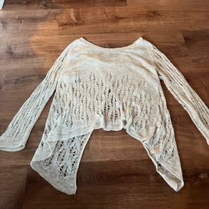 Cover up sweater with open back